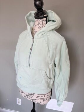 Light Mint Half-Zip Pullover Hoodie XS/S